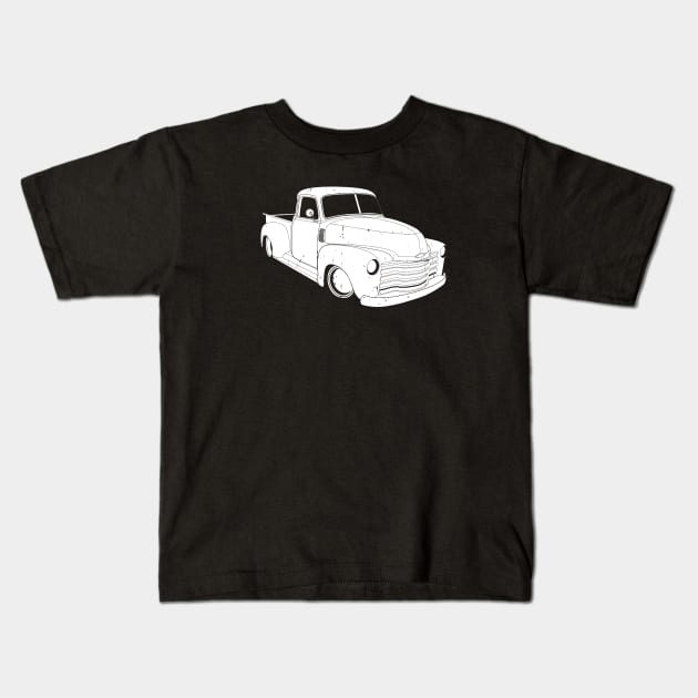 distressed chevy trucks Kids T-Shirt by small alley co